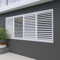 Usine directement vente taille personnalisée extérieur en aluminium persienne obturateur pour Windows métal plantation volets