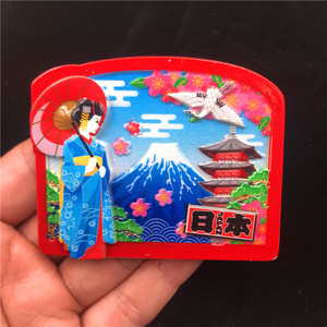 Nhật Bản Sakura cô gái du lịch quà tặng nhựa Tokyo Anime du lịch Sumo Hokkaido mèo Kyoto Dog Mount fuji nhật bản lưu niệm tủ lạnh nam châm - Product Image 5