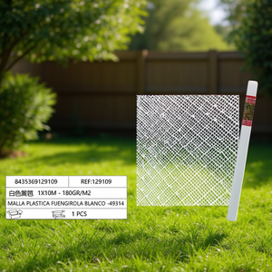 Malla Plástica Rectangular Blanca de 1x10m para Exteriores, 180gr/m² con Tratamiento de Superficie 49314, Rectangular BLANCO - Product Image 2