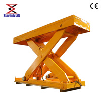 Table élévatrice à ciseaux fixe pour entrepôt industriel, plateforme de chargement hydraulique électrique, structure en acier