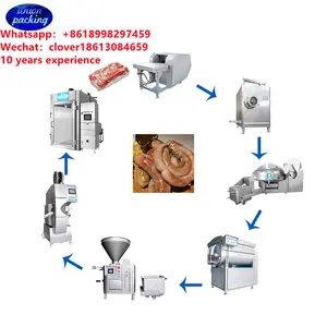 Commerciële Hoge Output Automatische Worst Maken Machine Vegetarische Worst Productielijn