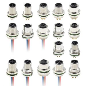 Connecteur M12 4 broches S codé mâle femelle capteur de soudage couvercle en plastique étanche M12 câble connecteur connecteurs de fil - Product Image 5