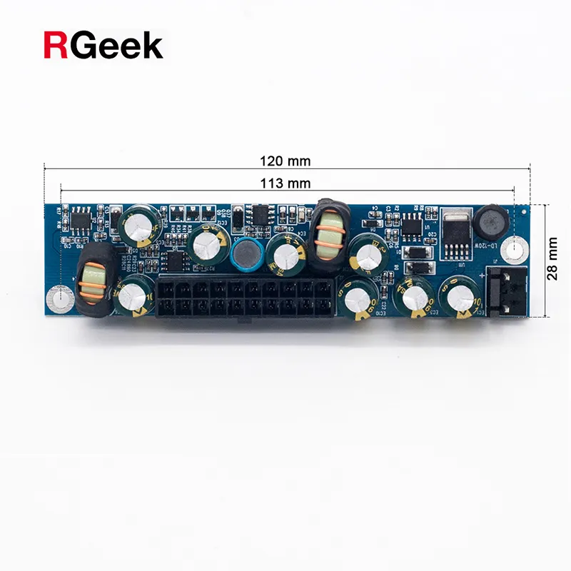 RGeek DC 12V 120W ITX ATX Mini Switch Pico PSU 24pin PC Power Supply Board Unit