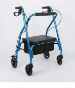Andador enrollador de cuatro ruedas ligero y ajustable, asiento cómodo, ayudas para caminar en movimiento - Product Image 6