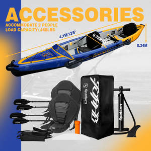 Kayak gonflable Spatium grande capacité, haute résistance, pour 1 personne, idéal pour les excursions en groupe, le <span class=keywords><strong>camping</strong></span>, la pêche et les événements en plein air - Product Image 6