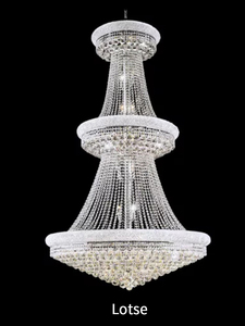Neu Eingetroffene Luxuriöse Pendelleuchten Rund Gold Hohe Deckenleuchte Hängend Zuhause Dekor Moderne Kristall-Kronleuchter - Product Image 6