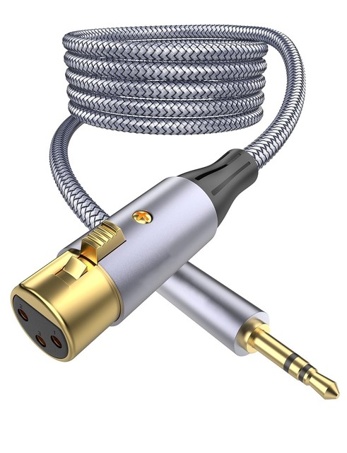 High Quality Oxygen-free Copper Gold-plated Balanced 3.5mm TRS to XLR Cable 3.5mm to 3pin Xlr Audio Cable for Laptop