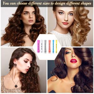 Bigoudis à permanente multi-tailles personnalisés en gros, outils de coiffure DIY, rouleaux à cheveux en plastique, bigoudis à froid pour cheveux longs et courts - Product Image 6