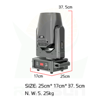 Redsun Beam Classic, Luz Móvil LED de 200W, Efecto de Escenario con Rotación DMX, con Anillo DMX, Equipo para DJ