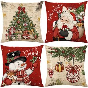 4Pcs Cushion Covers Decoration <b>Christmas</b> Cover <b>Throw</b> Pillow Case for Sofa Couch Office Bedroom - Product Image 4