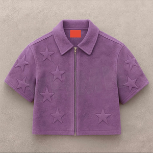 Giacca in Camoscio Oversize Personalizzata con Stampa 3D in Rilievo, Lavaggio Acido Vintage, Vestibilità Ampia, T-shirt Corta, <span class=keywords><strong>Camicie</strong></span> da Lavoro da Meccanico per Uomo - Product Image 1