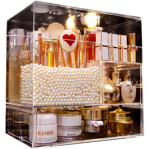 Hot sale Household Acrylic Desktop Storage Box Transparent Makeup Organizers Acrylic Brush Holder