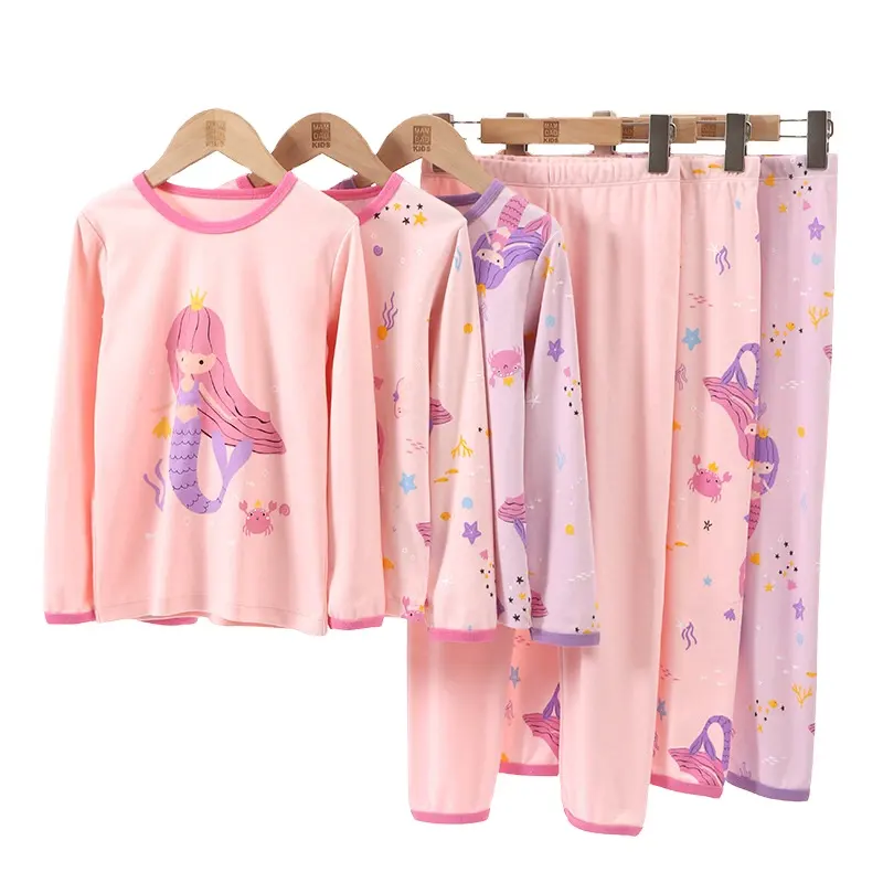 Großhandel Frühling Herbst Kinder Kleidung Anbieter Kinder Sweet Suits 2 Stück Sonnenblume gedruckt Langarm Mädchen Kleidung Set