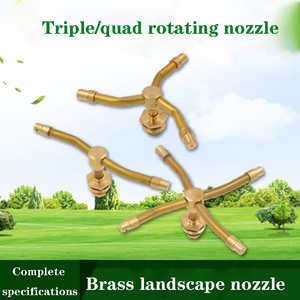 Irrigatore Automatico Rotante a 360 Gradi a Quattro Forche in Rame, Sistema di Irrigazione per Prato e Giardino a 4 Punti con Funzione Nebulizzazione - Product Image 1