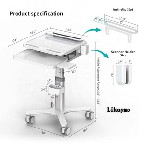 รถเข็นสแกนเนอร์ช่องปากแบบ 3 มิติ สำหรับคลินิกทันตกรรมและโรงพยาบาล รูปแบบโน้ตบุ๊ก เคลื่อนย้ายสะดวก แข็งแรง รับน้ำหนักได้มาก ประหยัดพื้นที่ - Product Image 3