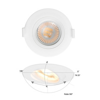 Luminaire CE EMC LVD ROHS NEMKO Certifié Design Moderne Plafonnier LED 12W Gimbal Dimmable Encastré Downlight