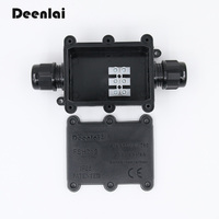Boîte de jonction électrique miniature Deenlai IP68 2 voies IP67 IP68 Connexion de fils Électronique 41A Boîtier étanche FSH713 avec borne