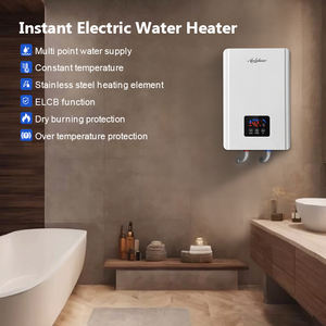 Vente en gros de chauffe-douche instantané à LED de qualité commerciale ELCB Protection contre les fuites contre la surchauffe Plastique électrique certifié CE pour camping-car à usage hôtelier - Product Image 4