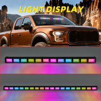 Pièces détachées automobiles Barre lumineuse LED multifonctionnelle RVB Barre lumineuse stroboscopique d'avertissement avec ventouses pour camion tout-terrain 12V 30V