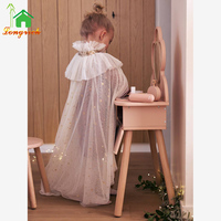 Ensemble de coiffeuse moderne pour filles, avec chaise, miroir et tiroir - pour la chambre à coucher, table de maquillage idéale pour s'entraîner à appliquer le maquillage