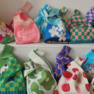 <span class=keywords><strong>Nuevo</strong></span> <span class=keywords><strong>Instagram</strong></span> tejido de gran capacidad moda versátil Casual Tote ligero estilo de lujo cubo de agua de mano bolsa de arroz - Product Image 6