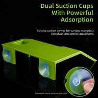 Plateforme de bain de soleil pour tortues brésiliennes amphibies avec ventouse, mangeoire à calcium et nourriture pour reptiles, en plastique, pour dropshipping