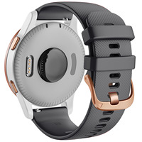Gelang jam silikon olahraga untuk Garmin Vivoactive4 22mm Forerunner 245 20mm tali gelang 18 18mm dengan gesper mawar emas