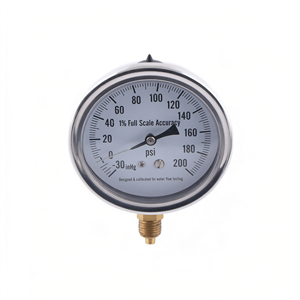 Manómetro Radial de 75 mm de Acero Inoxidable YN75ZC, Resistente a Vibraciones, Lleno de Líquido, para Medición Industrial - Product Image 1