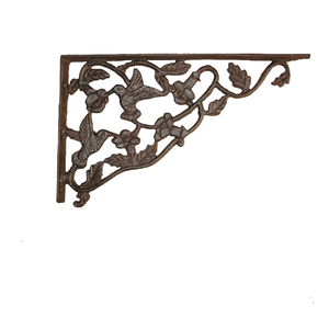 Nostalgico in ghisa a destra <span class=keywords><strong>angolare</strong></span> margherita mensola a muro supporto staffa per angolo parete in metallo rustico ornamento - Product Image 5