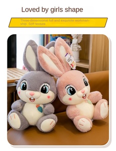 Peluche Giapponese a Forma di Coniglio Rosa, 35-50cm, Grande Bambola Imbottita per Bambini con Funzione Antistress, NOVITÀ - Product Image 5