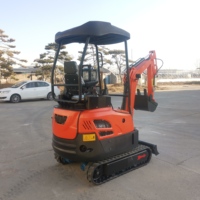 Mini-excavatrice hydraulique de haute qualité 1.8T, moteur de marque premium, garantie 1 an pour les petites fermes et vergers
