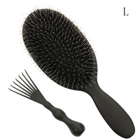 Brosse à cheveux personnalisée pour femmes, à picots en forme de vague magique, coussinée, pour extensions de cheveux en poils de sanglier