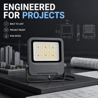 Projecteurs LED d'extérieur avec support réglable, gradation 0-10V pour jardins, façades, entrepôts et terrains de sport