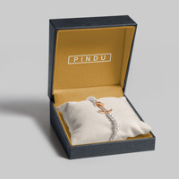 Boîte à bijoux carrée à fermeture magnétique effet cuir, estampage à chaud or, emballage imprimé quadricolore pour bagues et boucles d'oreilles
