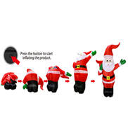 Dwi Dowellin Jouets de Père Noël gonflables télécommandés pour enfants, Père Noël géant RC avec musique réaliste, grands jouets de Père Noël
