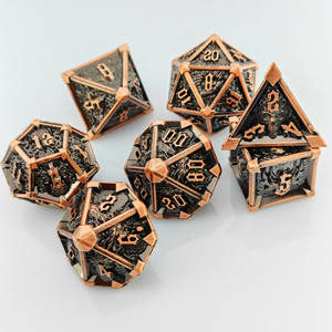 Jeu de dés sacrés de dragon à 7 pièces, RPG, Donjons et Dragons, jeu de société de table, dés d'instructions, D&D, dés en métal à coins arrondis - Product Image 2