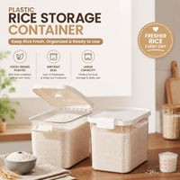 Conteneur de stockage de riz en plastique de qualité alimentaire résistant au froid, style nordique, pour la maison, anti-insectes, anti-humidité, hermétique, grand format