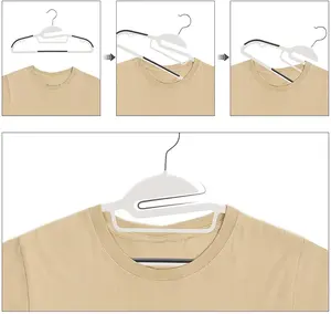 Charisma Durable <span class=keywords><strong>Plastic</strong></span> Kleiderbügel mit rutsch festen Pads Platzsparender Easy Slide Organizer für die Verwendung im Schlafzimmer - Product Image 5