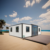 Maison Conteneur Extensible de Luxe Australienne Préfabriquée Modulaire 20/40 pieds Cabine Portable en Acier Abri Habitable