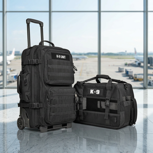 Sac de transport pour dresseur de chien de travail en nylon 1000D, sacoche pour équipement d'entraînement canin, porte-équipement K9, rangement pour laisse, pochettes pour récompenses et jouets - Product Image 2