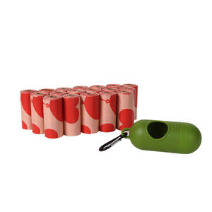 Bolsa de basura biodegradable para mascotas con Rosa perfumada a prueba de fugas, bolsa gruesa para caca de perro, bolsas de basura para mascotas al aire libre con patrón de <span class=keywords><strong>amor</strong></span> - Product Image 6