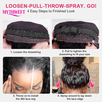 Perruque en cheveux humains HD Full Lace, densité 150% 180%, sans colle, perruque frontale en dentelle HD naturelle pour femmes noires