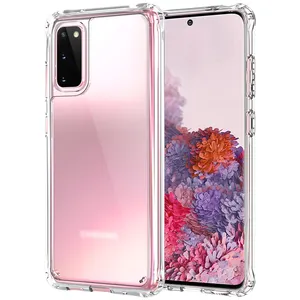 S20 Plus Transparente TPU Acrílico a prueba de golpes 2-en-1 Calzado deportivo Venta caliente Fundas de teléfono en blanco Dispositivo de protección de teléfono móvil