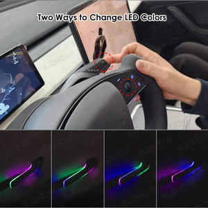 มือจับประตูไร้สาย Vjoycar Auto Electric RGB รุ่นที่ 6 สำหรับ Tesla Model Y มือจับประตูอัจฉริยะ Model <span class=keywords><strong>3</strong></span> Highland อุปกรณ์ตกแต่งแบบปรับแต่ง - Product Image 5