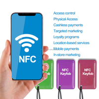 Carte NFC en acrylique époxy 13,56 MHz personnalisée avec code QR pour accès aux commentaires Google Play, contrôle d'accès, porte-clés professionnel et carte de membre