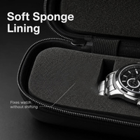 OEM ODM vente en gros boîtier de montre intelligente en cuir, coque rigide, matériau eva, boîtier de rangement de montre de luxe, étui de transport avec logo diy