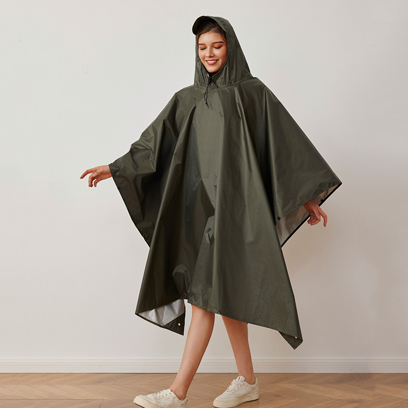 Capa Verde Plateada + Bolsa de Almacenamiento