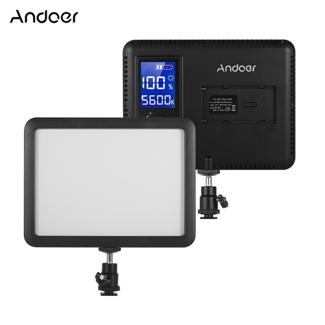 Dimmable LED LCD Video Light Panel Photography Fill Light Adjustable  3300K-5600K Lamp for DSLR Camera Camcorder