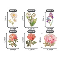 Set Pin Enamel Lunak Bermotif Bunga Botani Aneka Ragam (Daisy, Mawar, Lily, Iris) dari Paduan Seng, Bros untuk Ransel, Jaket, Topi, Kerah
