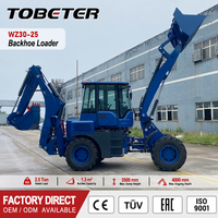 Chargeuse-pelleteuse diesel 2500 kg 76 kW Yunnei Turbo CE 4x4 avec godet frontal de 1,3 m³ pour chantier